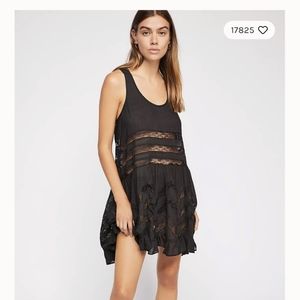 Free People Voile and Lace Trapeze Slip - XS